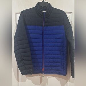 GAP Men's Black and Blue Puffer Jacket